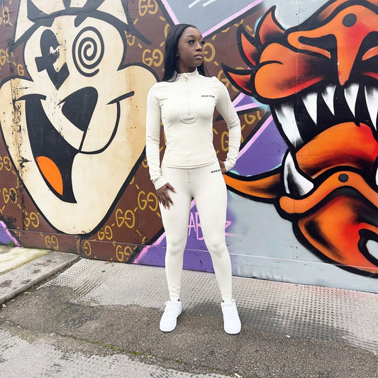 ELEVATE TRACK LEGGINGS BEIGE - Kussen LTD