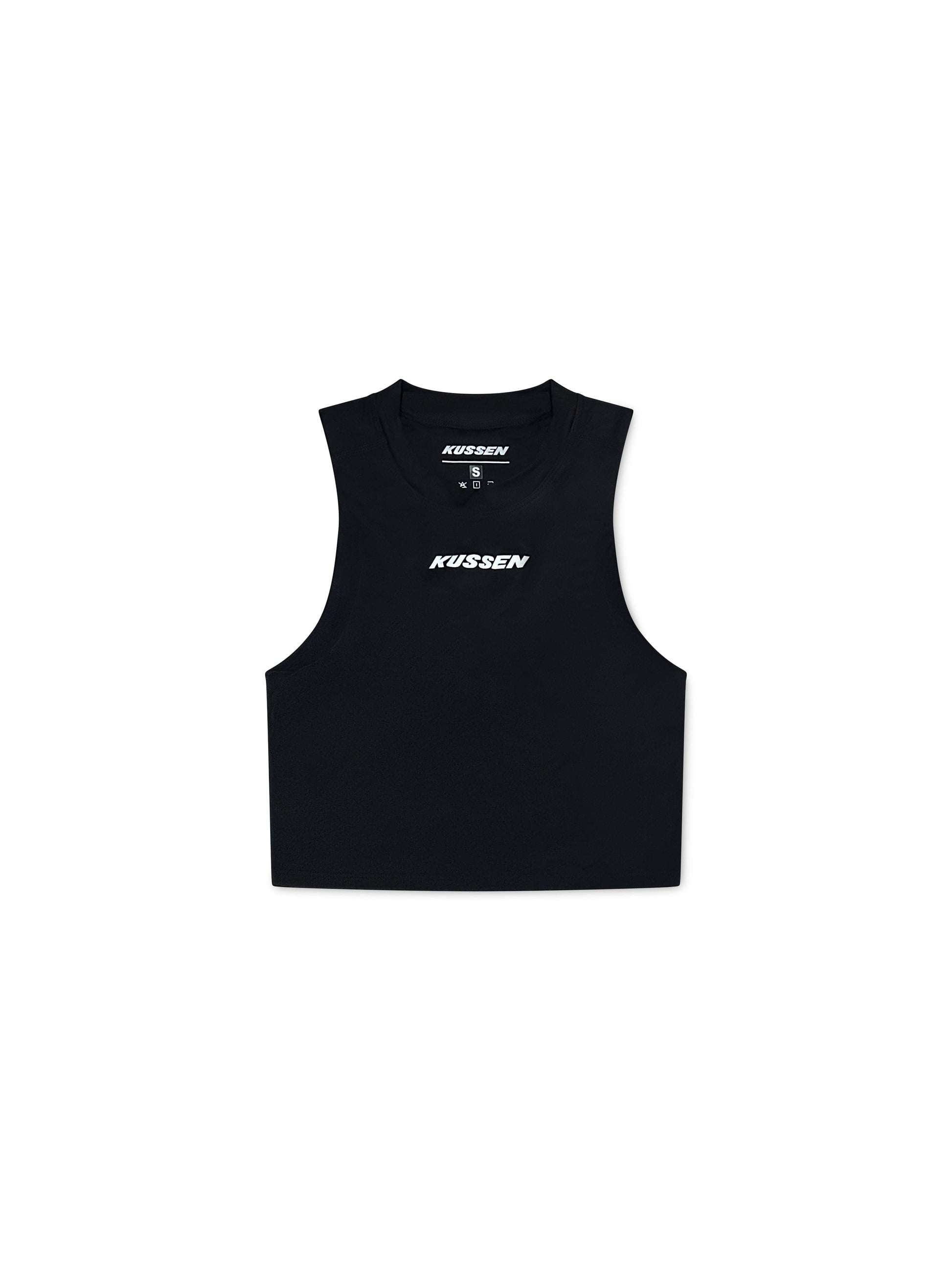 Women's Sleeveless Racerback Crop Top - Premium Cotton Camisole For Layering, Small, Black