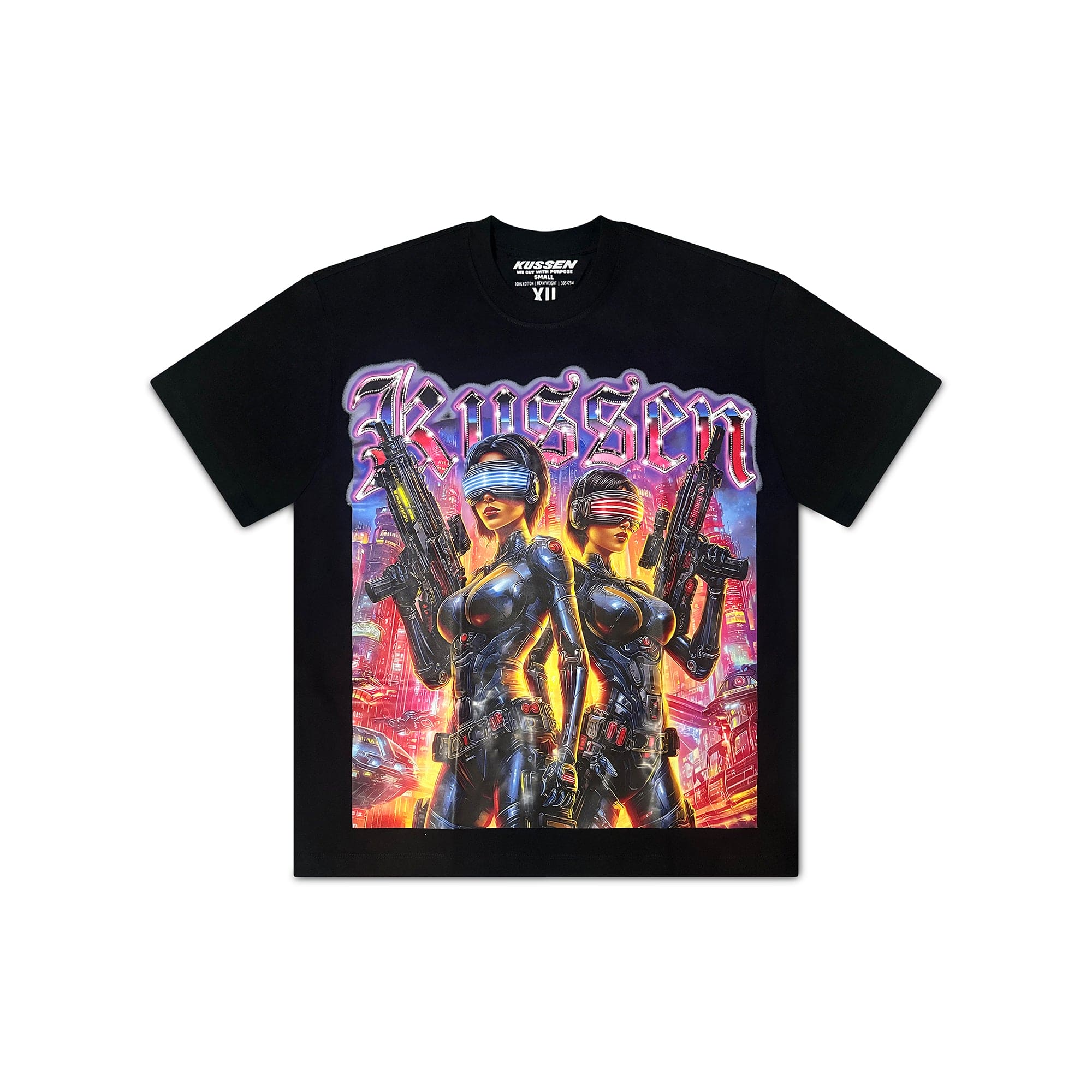 CORE CYBER GIRLS T-SHIRT BLACK - Kussen LTD