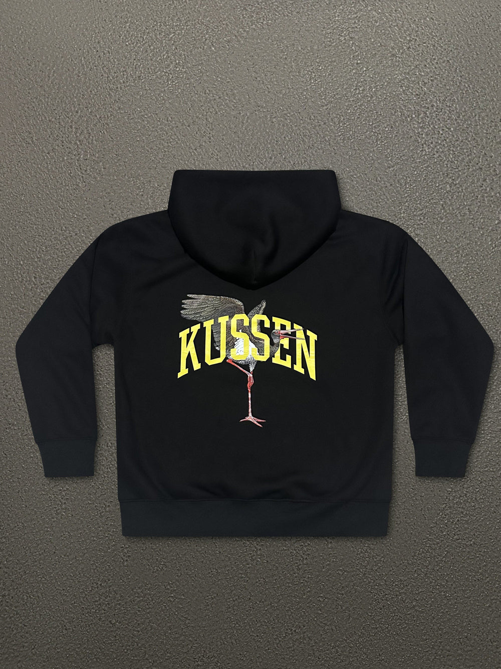 CORE THEE HERON HOODIE BLK/YELLOW - Kussen LTD