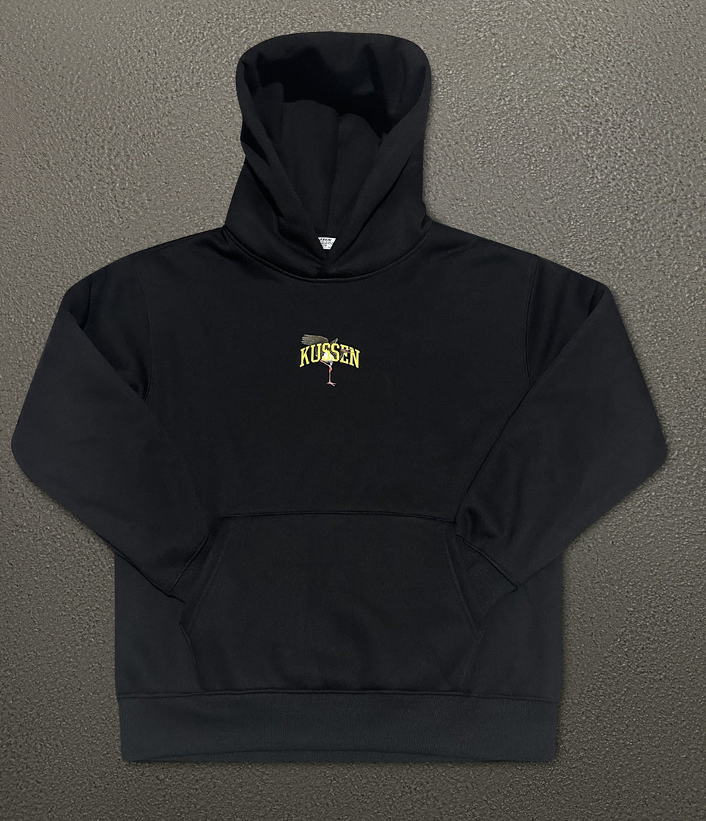 CORE THEE HERON HOODIE BLK/YELLOW - Kussen LTD