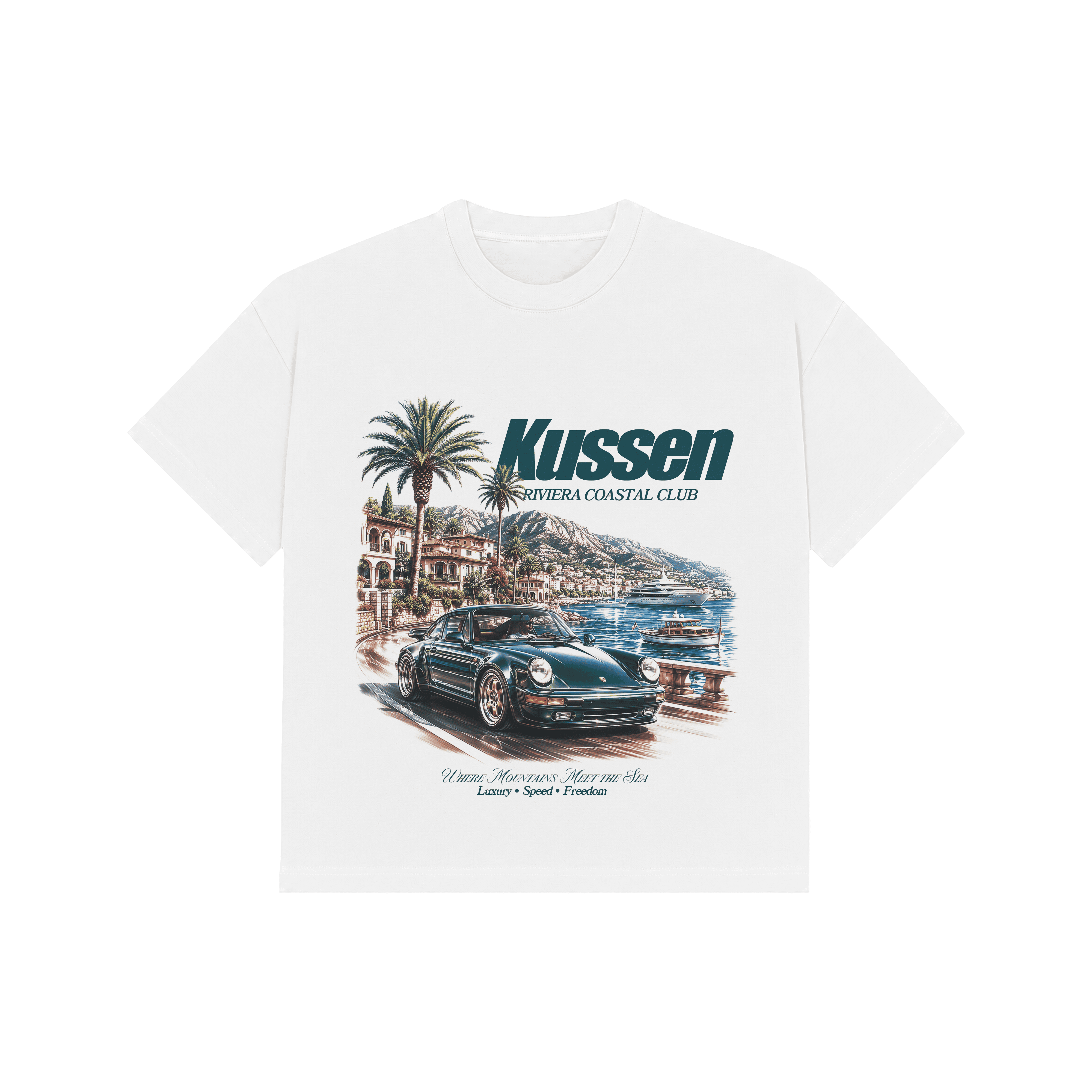 CORE RIVIERA T-SHIRT WHITE - Kussen LTD