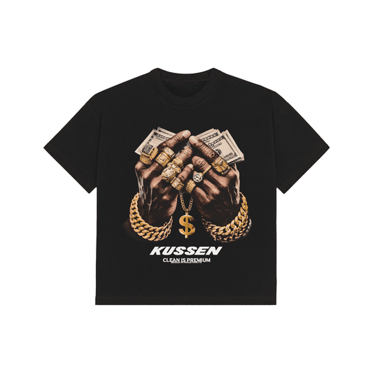 CORE MONEY HANDS T-SHIRT BLACK - Kussen LTD