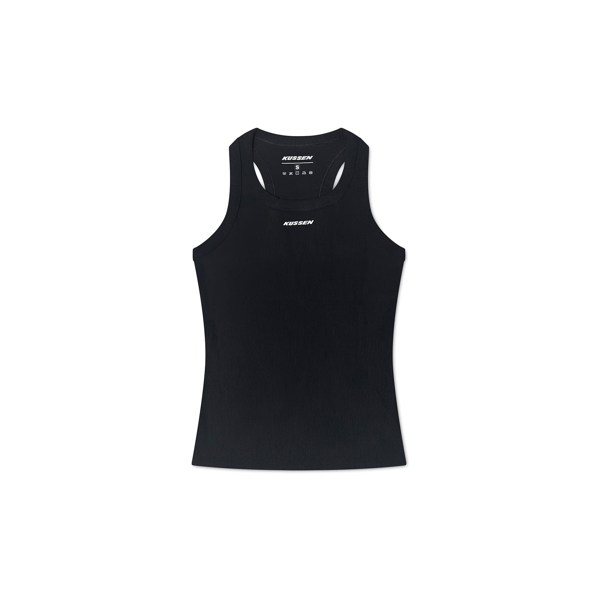 ESSENTIAL RACERBACK BLACK VEST - Kussen LTD