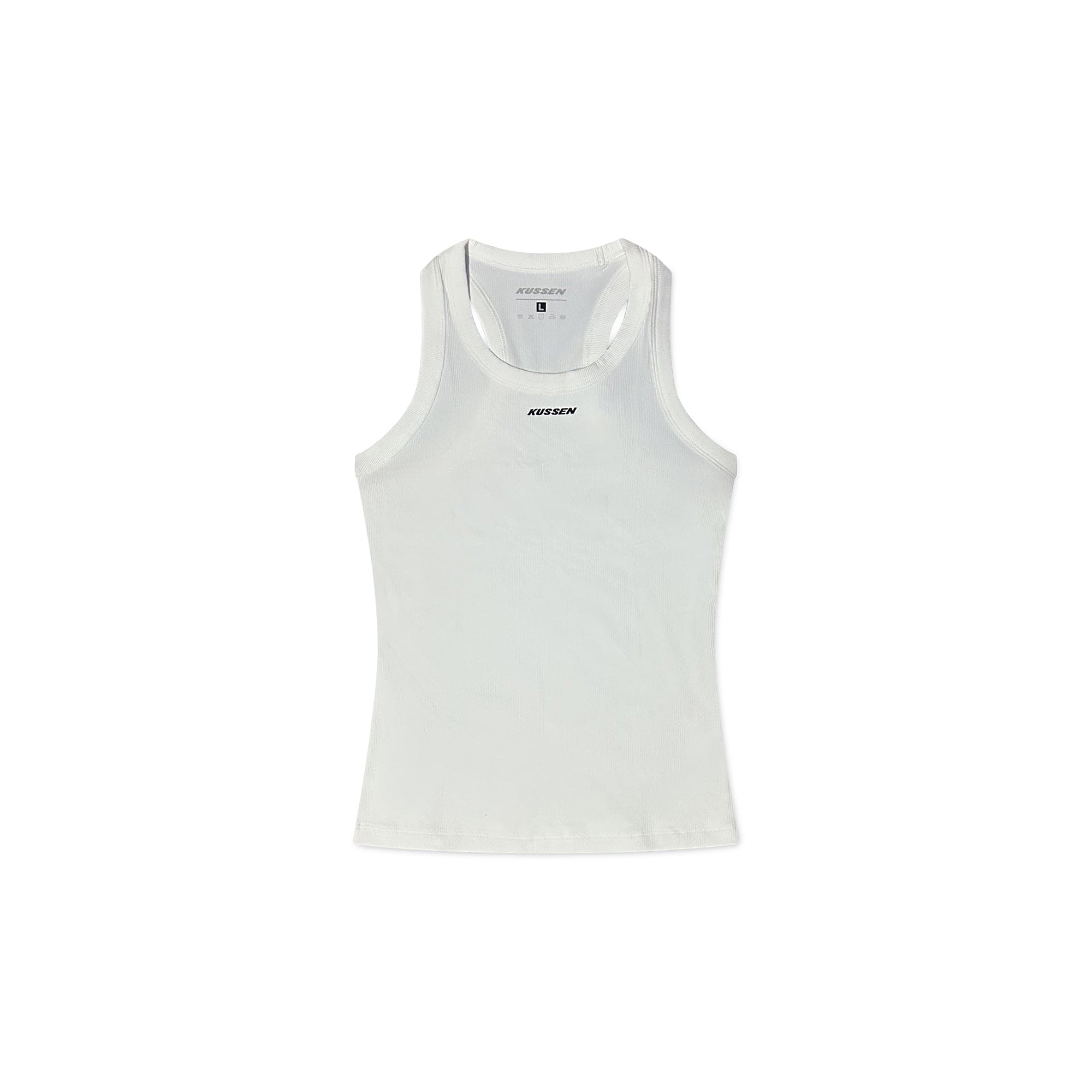 ESSENTIAL RACERBACK VEST WHITE - Kussen LTD