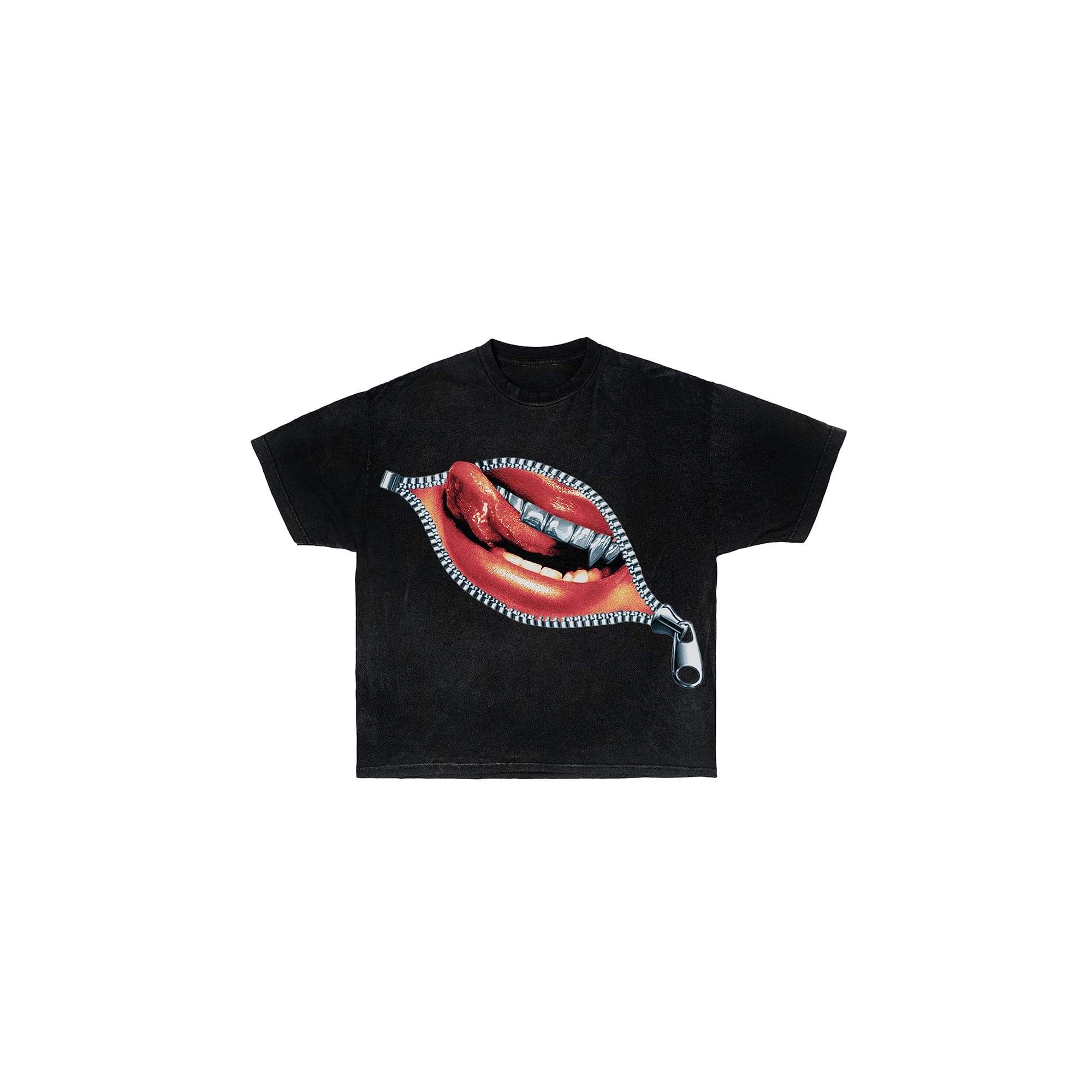 CORE ZIP LOCK T-SHIRT BLACK - Kussen LTD