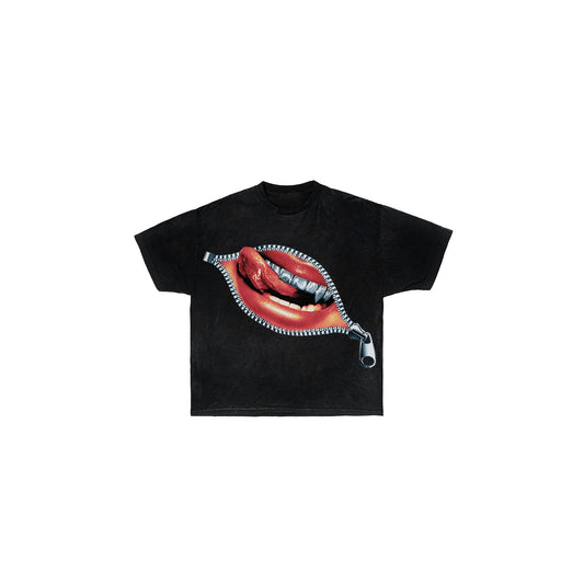 CORE ZIP LOCK T-SHIRT BLACK - Kussen LTD