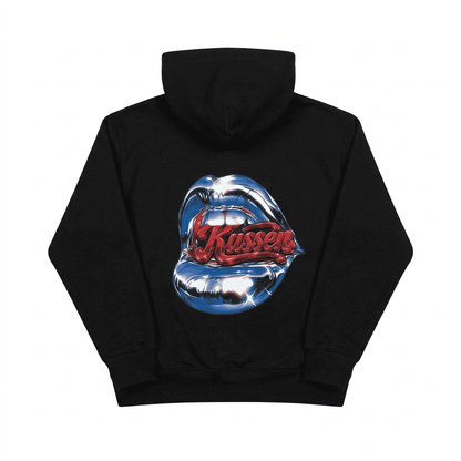 Back of black Kussen hoodie