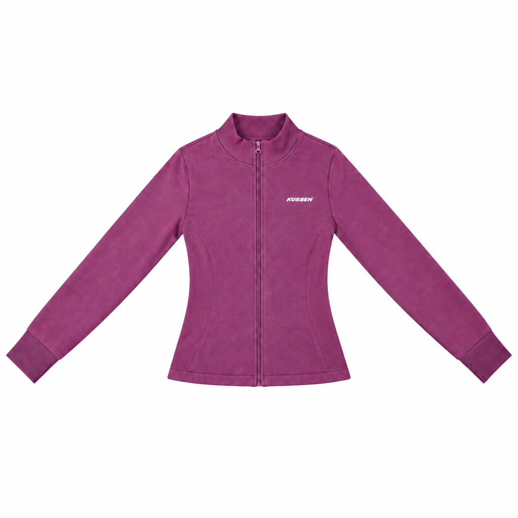 Berry Kussen jacket with a fitted waist
