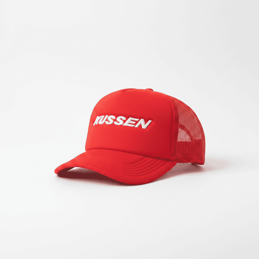 SM Zeal Red foam snapback hat - Kussen LTD