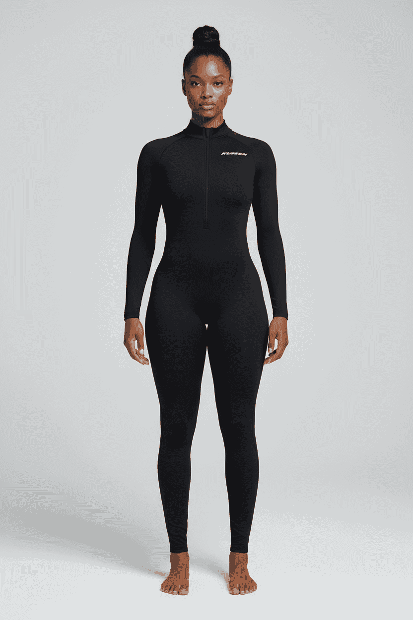 SKIN JUMPSUIT BLACK - Model C athletic build