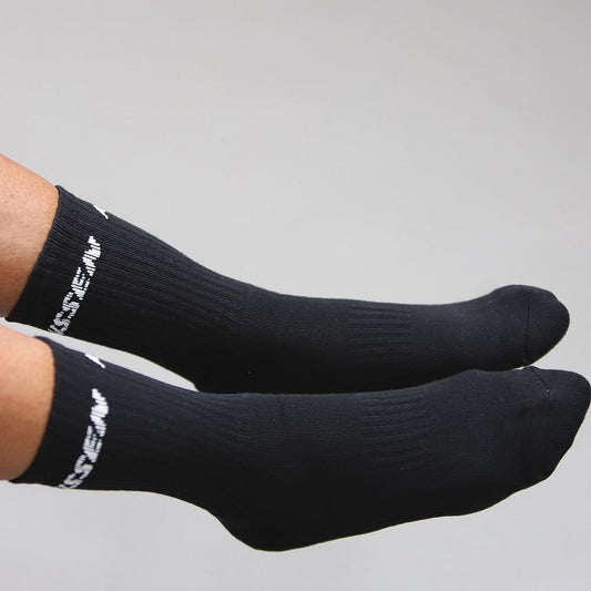 SL Jacquard Black Socks - Kussen LTD