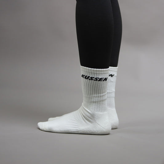 SL Jacquard White Socks - Kussen LTD